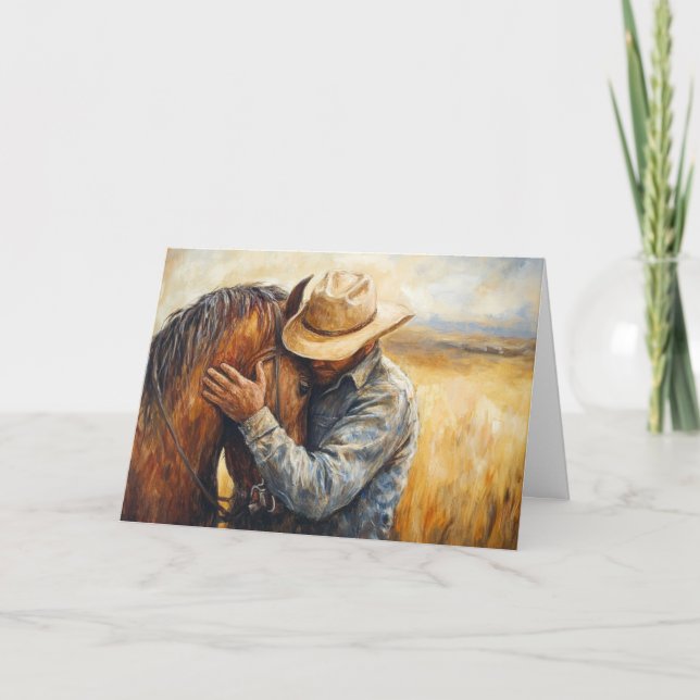 Western Whispers Comfort in der Prärie Karte (Vorderseite)