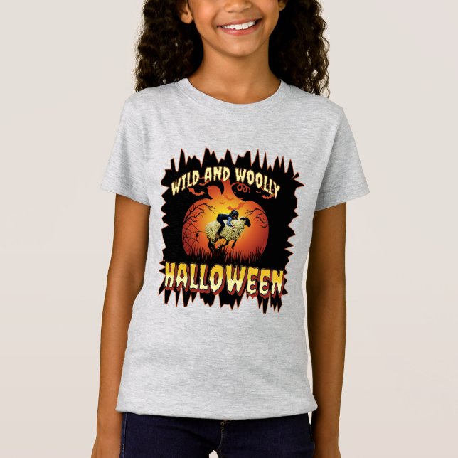 Western Wild und Wooly Mutton Buster Halloween T-Shirt (Vorderseite)