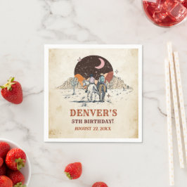 Western Wild West Country Cowboy Birthday Napkins Serviette