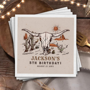 Western Wild West Cowboy Birthday Napkin Serviette