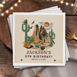 Western Wild West Cowboy Birthday Napkin Serviette