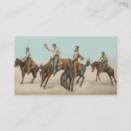 Western Wild West Cowboys Bucking Horses Visitenkarte