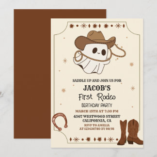 Western Wild West erste Rodehalloween Einladung