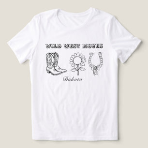 Western Wild West Moves Schwarz-Weiß-T-Shirt Tri-Blend Shirt