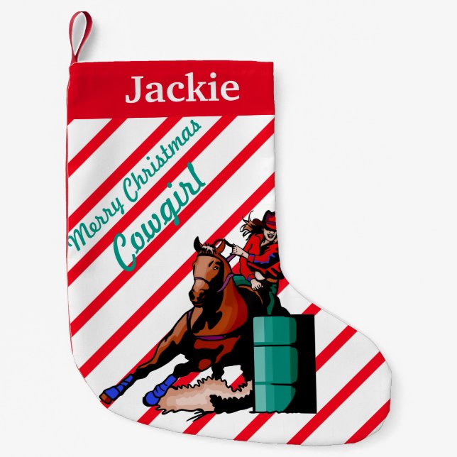 Western-Wohngestaltung-WeihnachtsStrumpf-FassRacer Kleiner Weihnachtsstrumpf (Vorderseite)