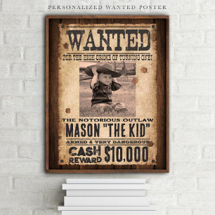 Western Wollte Outlaw Willkommenspender Poster