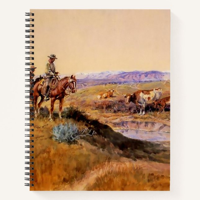 Western "Work Over" Art von Charles M Russell Notizbuch (Vorderseite)