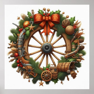 Western Wreath Poster