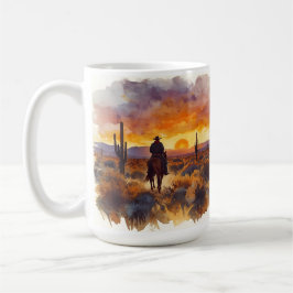 Western Wüste Landschaft Cowboy Kaffeetasse