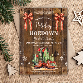 Western Xmas, Holiday Hoedown Einladung, Cowboy Bo Einladung