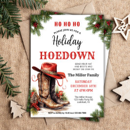 Western Xmas, Holiday Hoedown Einladung, Cowboy Ha Einladung