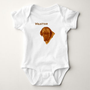 Westername mit Dogue de Bordeaux, Baby Bodysuit Baby Strampler
