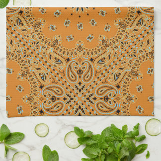 Westernbandana-Schal-Druck TANs Brown Paisley Handtuch