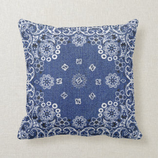 Westernblaue Bandanathrow-Kissen Kissen