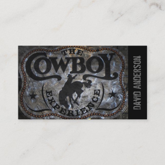 Westernland Ansturm-Pferdecowboyrodeo Visitenkarte (Vorderseite)