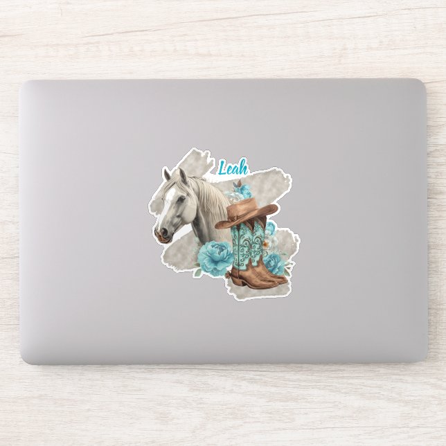 Westernpferd  aufkleber (Computer)