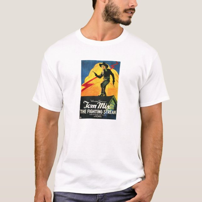 Westernplakat des stillen Films Tom-Mischung 1922 T-Shirt (Vorderseite)