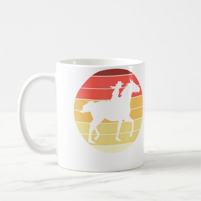 Westernreitpferde Mädchen Frauen Kaffeetasse (Links)