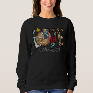 Westerns Leoparden-Kuhleder Liebe kam herunter Sweatshirt