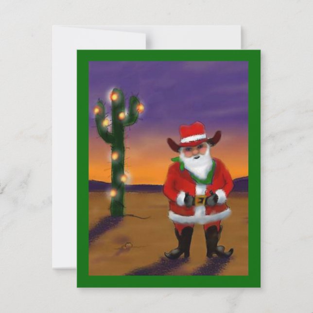 WESTERNsaguaro-WEIHNACHTSBAUM-PARTY EINLADUNG (Vorderseite)