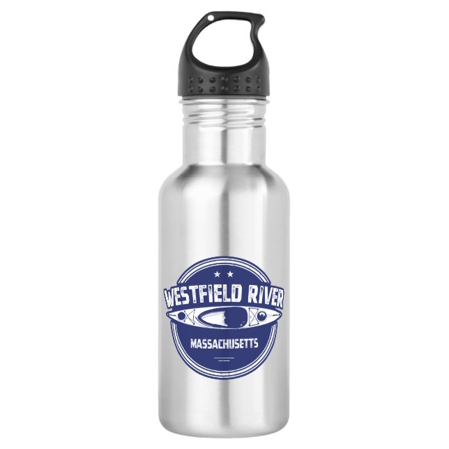 Westfield River Massachusetts Kayaking Edelstahlflasche (Vorderseite)