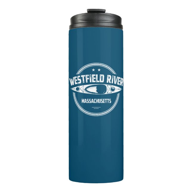 Westfield River Massachusetts Kayaking Thermosbecher (Vorderseite)
