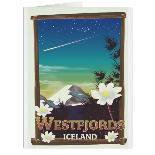 Westfjordanland Island Reiseplakat (Vorderseite)
