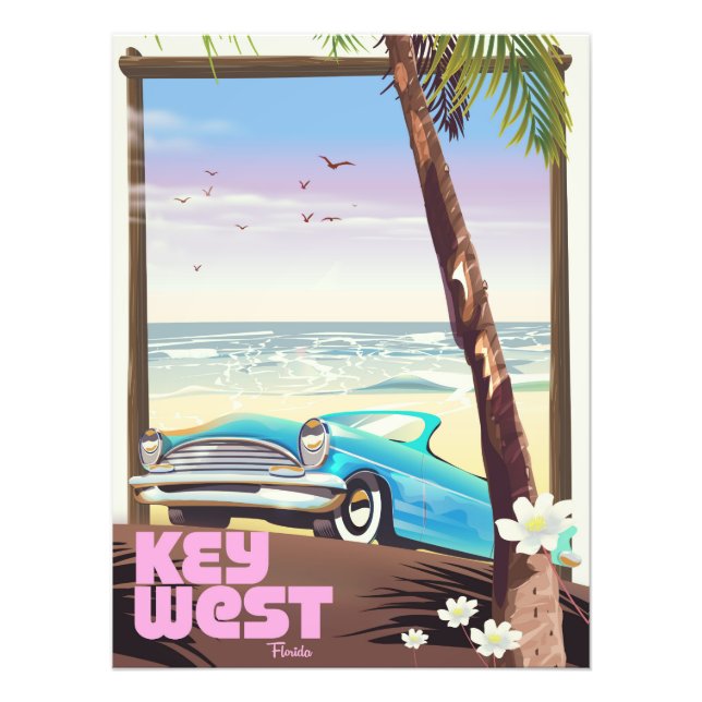Westflorida Vintage Reiseplakat Fotodruck (Vorne)