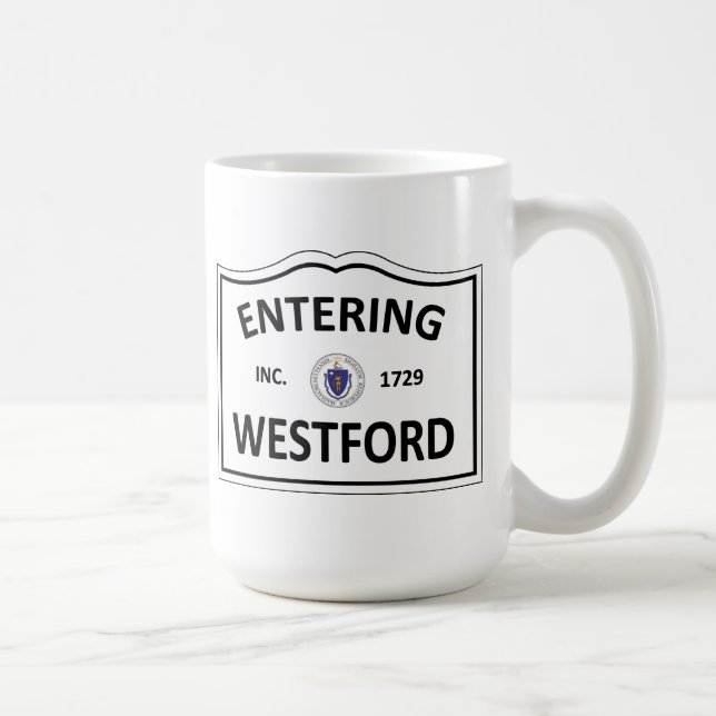 WESTFORD MASSACHUSETTS Hometown-Masse MA Townie Kaffeetasse (Rechts)