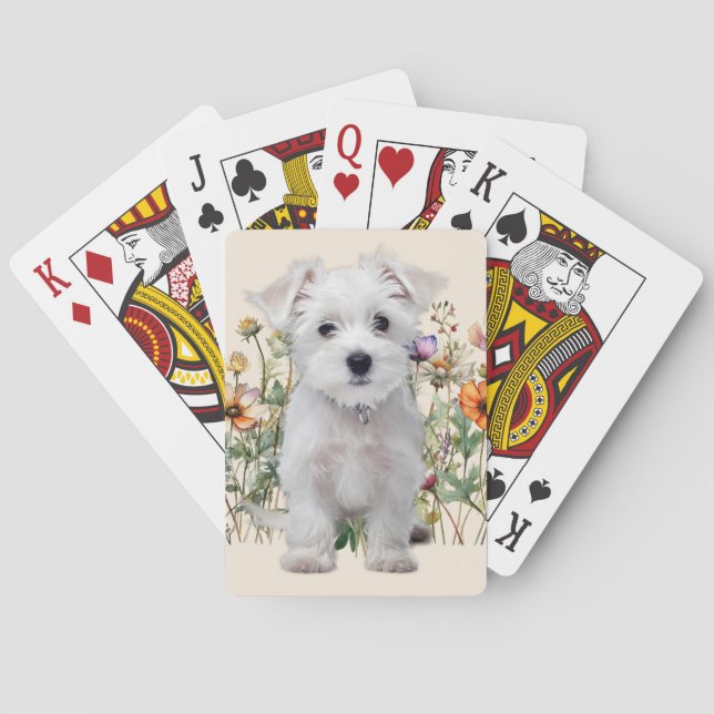 Westhighland Terrier Dog Spielkarten (Rückseite)