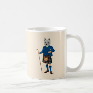 Westhochland Terrier in Kilt 2 Kaffeetasse