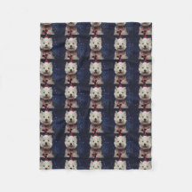 Westhochland-Terrier-WeihnachtsFleece-Decke