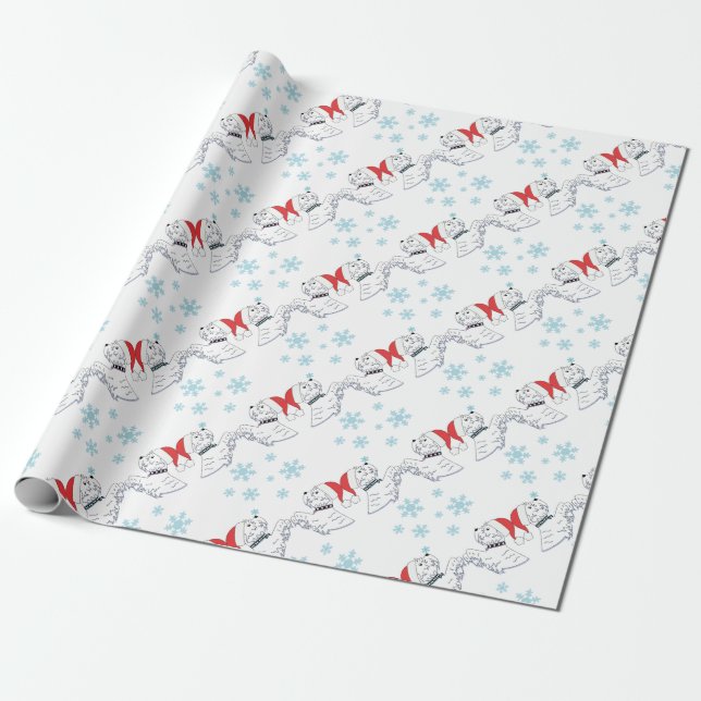 Westhochland-Terrier-Weihnachtsverpackung Geschenkpapier (Ungerollt)