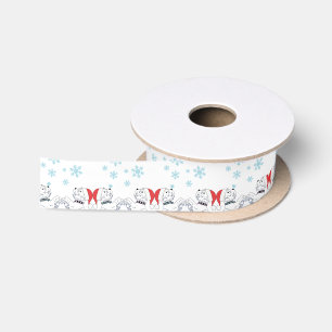 Westhochland-Terrier-Weihnachtsverpackung Satinband
