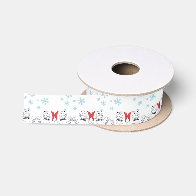 Westhochland-Terrier-Weihnachtsverpackung Satinband (Spule)