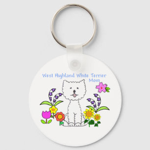 Westhochland-weißer Terrier-Mama-Schlüsselanhän Schlüsselanhänger