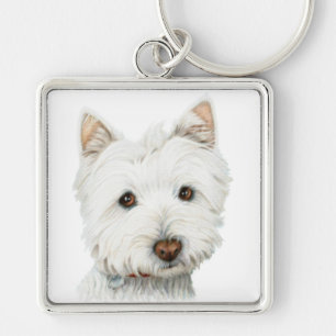 Westhochland-weißes Terrier-Hund Schlüsselanhänger