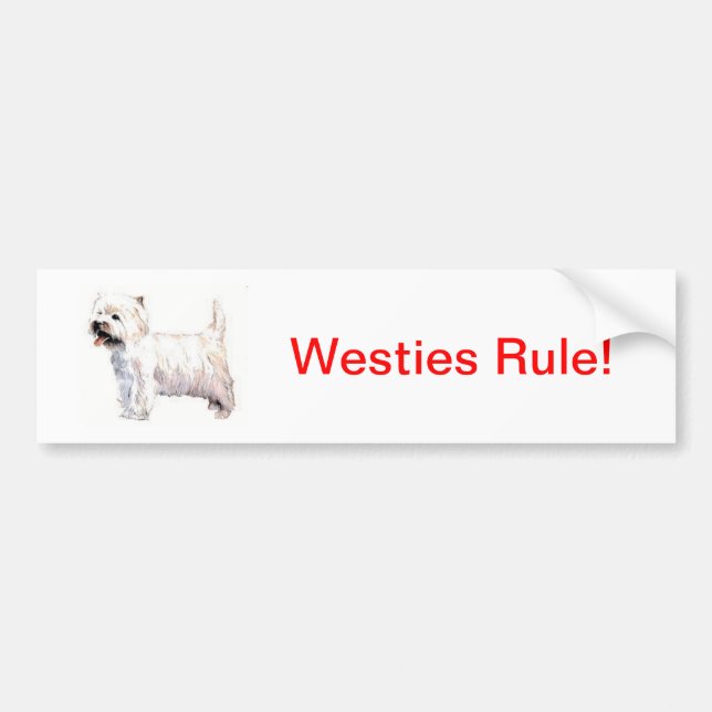 Westhochland weißes Terrier Westie Autoaufkleber (Vorne)
