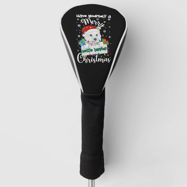WestiChristmas West Highland White Terrier Xmas Golf Headcover (Vorderseite)