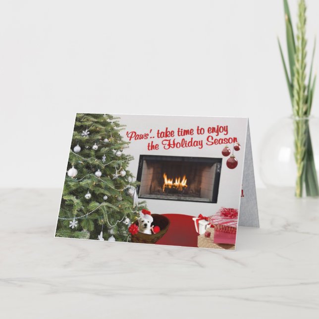 WestiChristmas wünscht Grußkarte Feiertagskarte (Vorderseite)