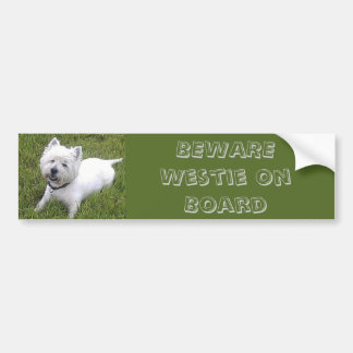 Westie an Bord des Autoaufklebers Autoaufkleber