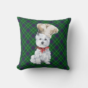 Westie auf Tartan-KISSEN Kissen