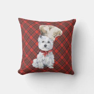 Westie auf Tartan-KISSEN Kissen
