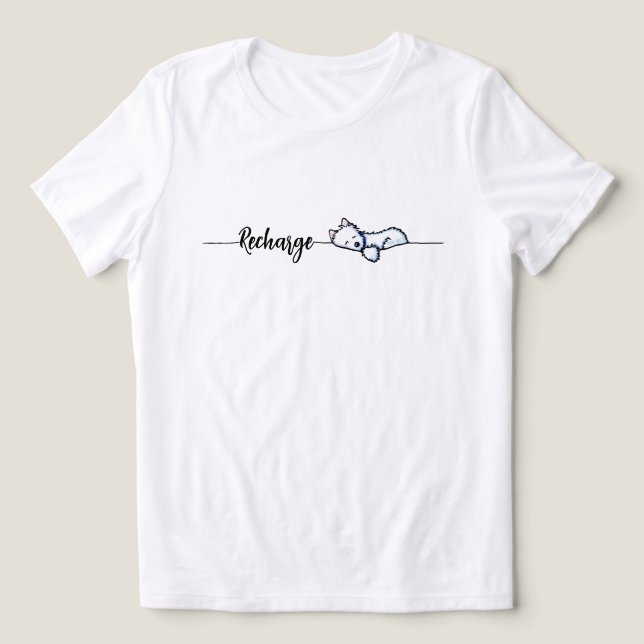 Westie aufladen Tri-Blend shirt (Design Vorderseite)