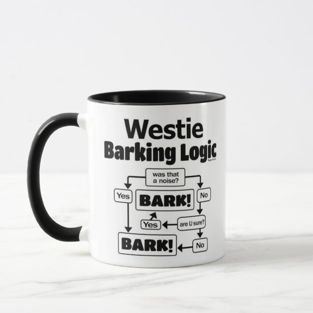 Westie Barking Logic Tasse (Links)