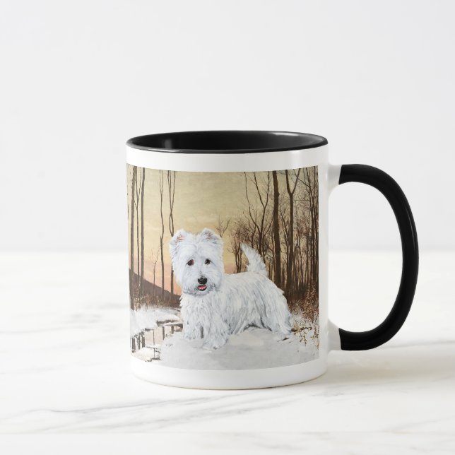Westie bei Twilight Tasse (Rechts)