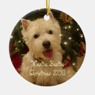 Westie Bestie Weihnachten durch Rwatkins Keramik Ornament