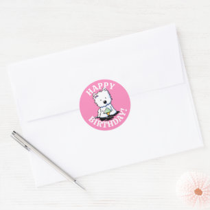 Westie BIRTHDAY KiniArt Stickers