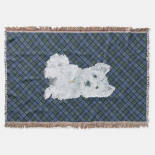 Westie Black Watch Tartan Decke