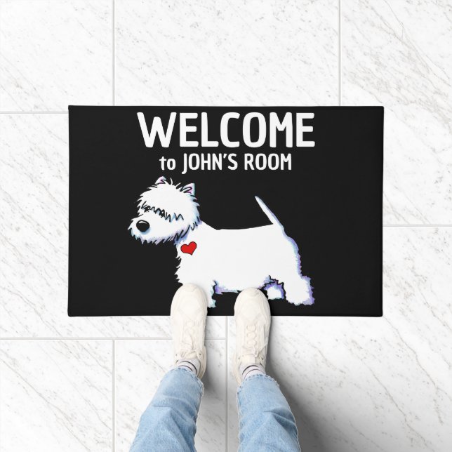 Westie Black Welcome Mat Fußmatte (Indoor)